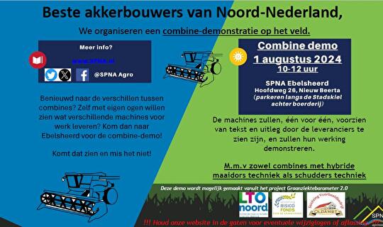 Combine demonstratie op het veld